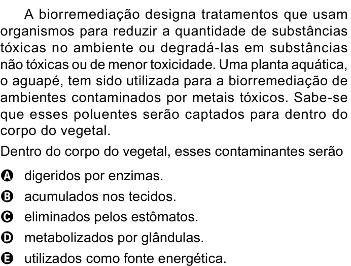 Questão 115 no caderno Azul do ENEM 2023