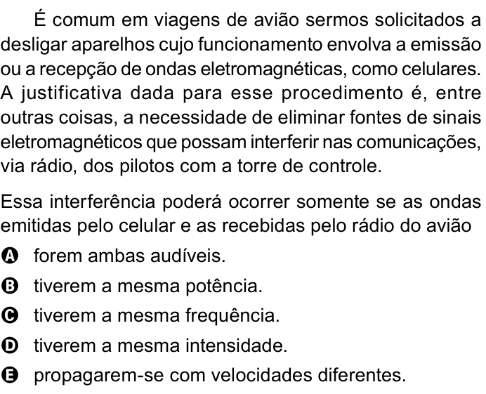 Questão 128 no caderno Azul do ENEM 2023