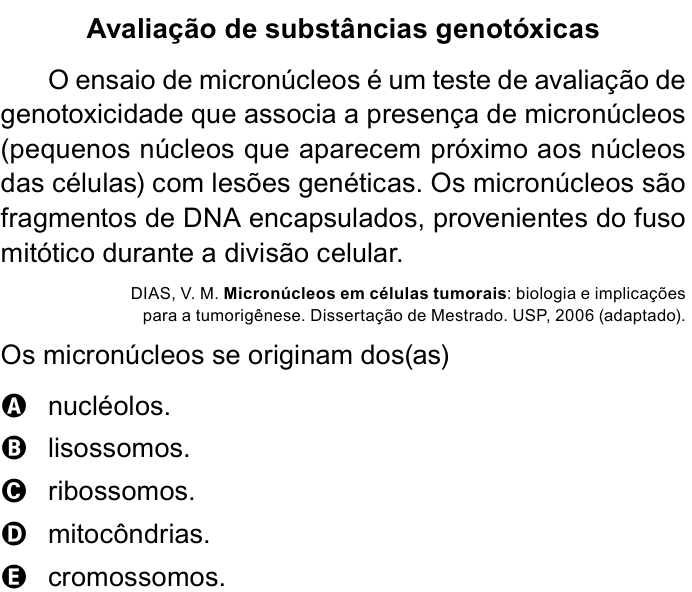 Questão 134 no caderno Azul do ENEM 2023