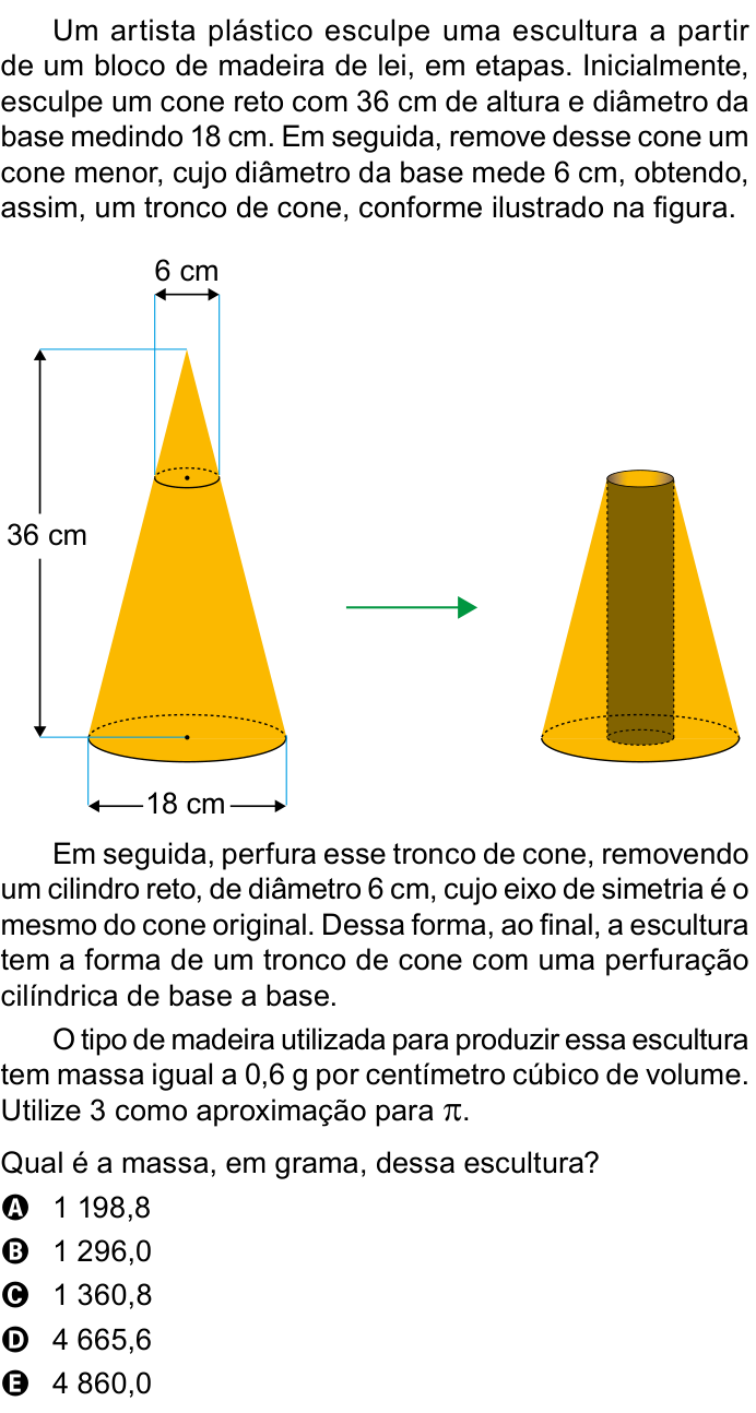Questão 136 no caderno Azul do ENEM 2023