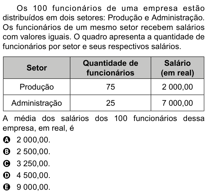 Questão 137 no caderno Azul do ENEM 2023