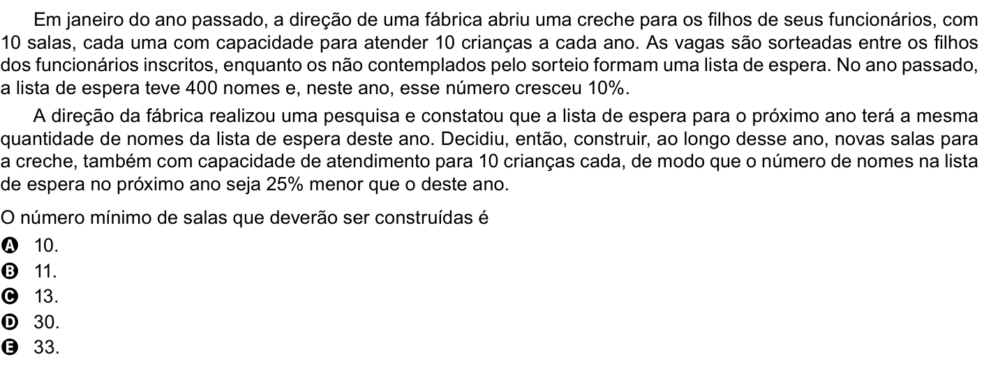 Questão 143 no caderno Azul do ENEM 2023