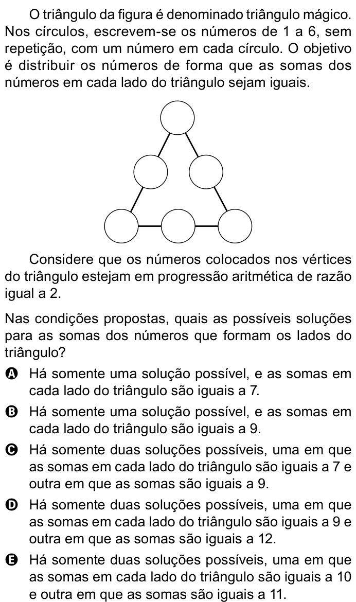 Questão 146 no caderno Azul do ENEM 2023