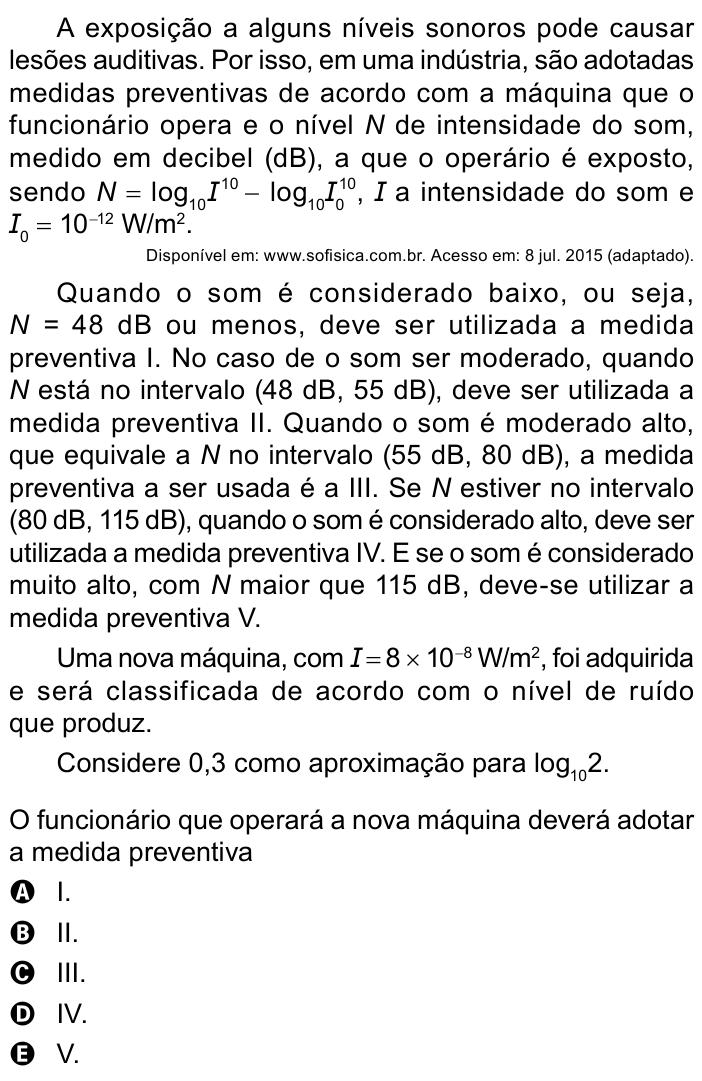 Questão 152 no caderno Azul do ENEM 2023