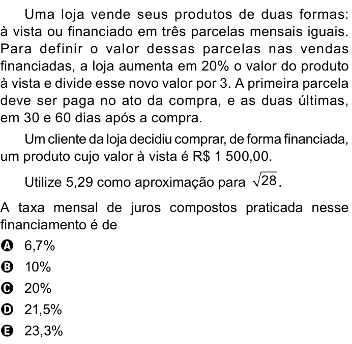 Questão 161 no caderno Azul do ENEM 2023