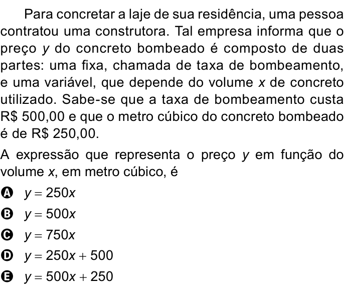 Questão 162 no caderno Azul do ENEM 2023
