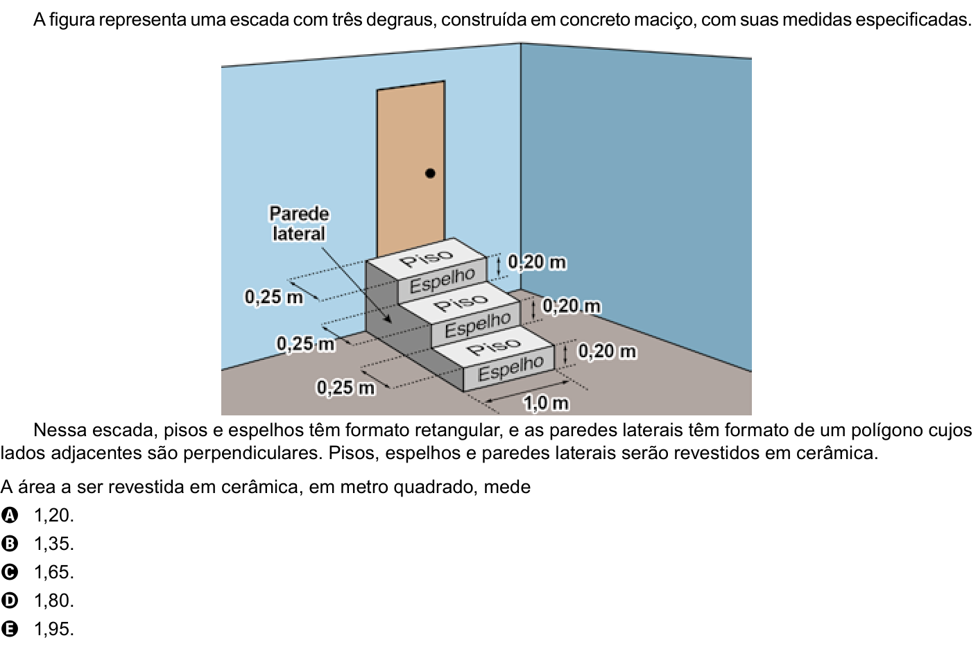 Questão 165 no caderno Azul do ENEM 2023