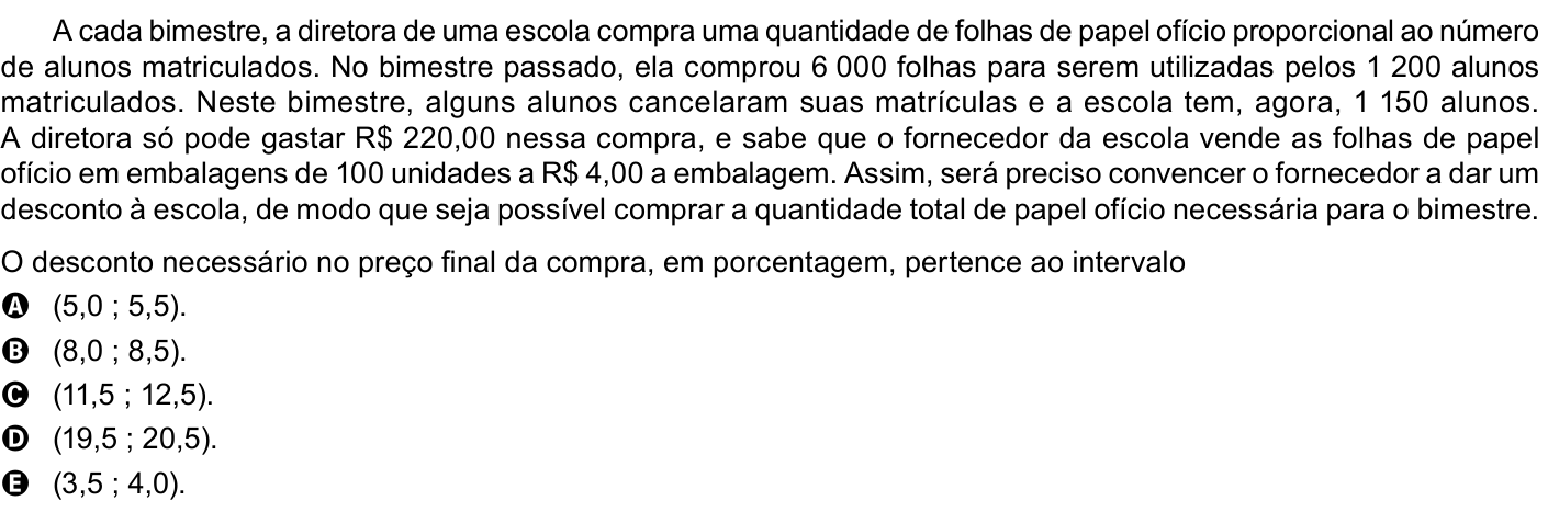 Questão 167 no caderno Azul do ENEM 2023
