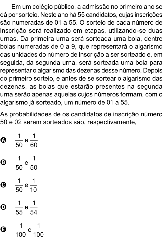 Questão 168 no caderno Azul do ENEM 2023
