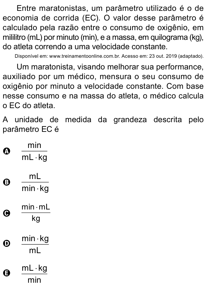 Questão 173 no caderno Azul do ENEM 2023