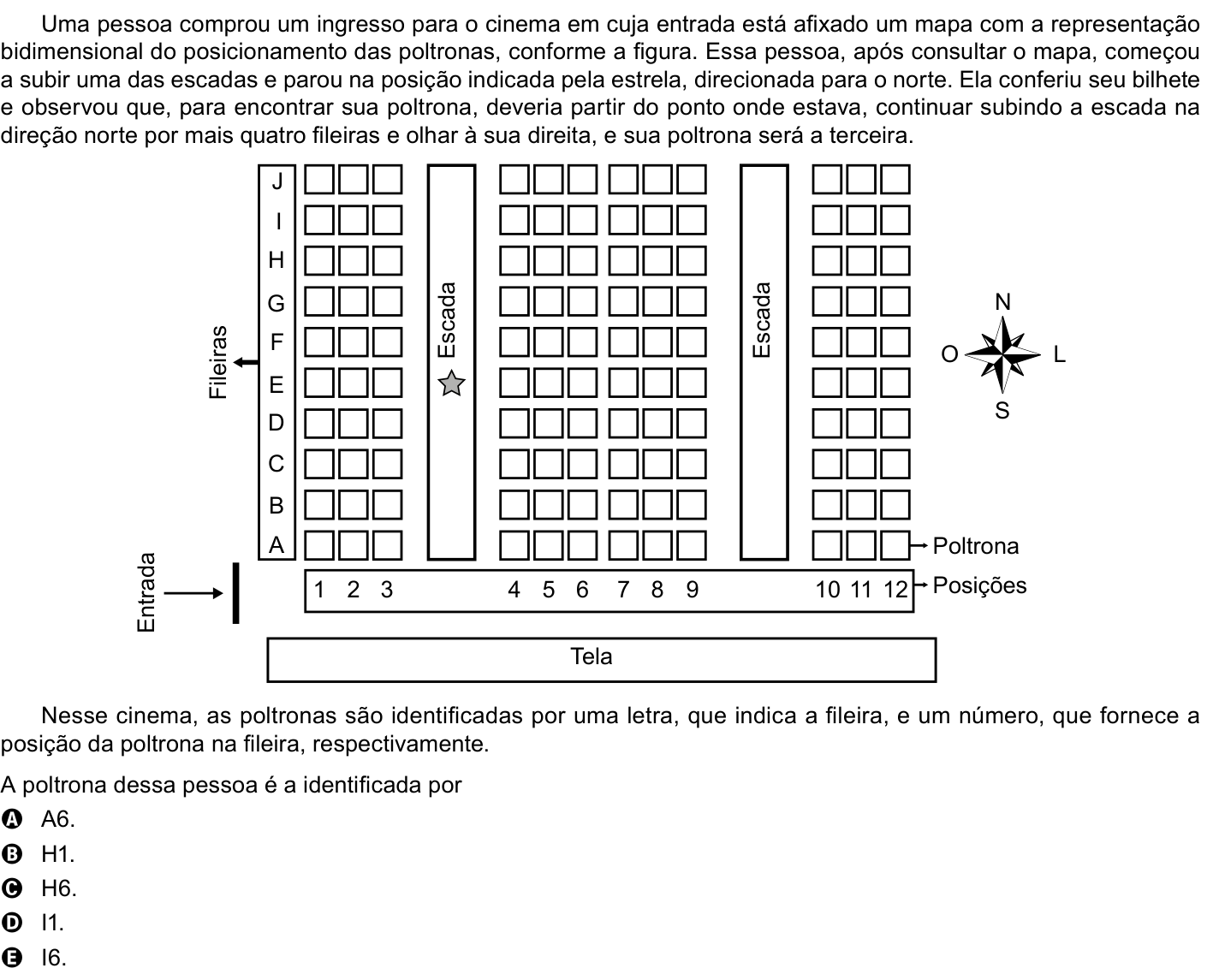 Questão 174 no caderno Azul do ENEM 2023