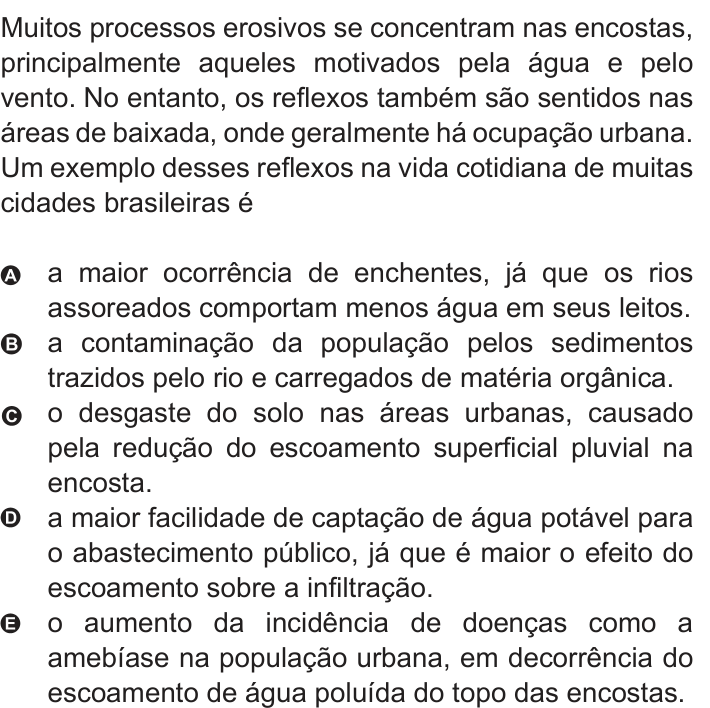 Questão 6 no caderno Azul do ENEM 2010
