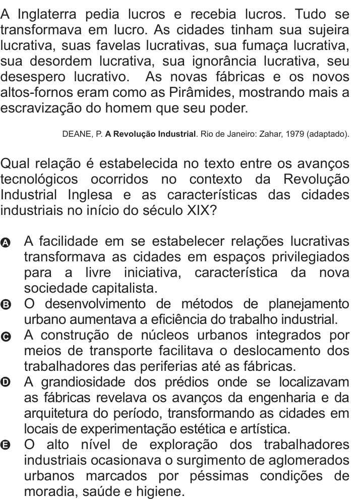 Questão 10 no caderno Azul do ENEM 2010