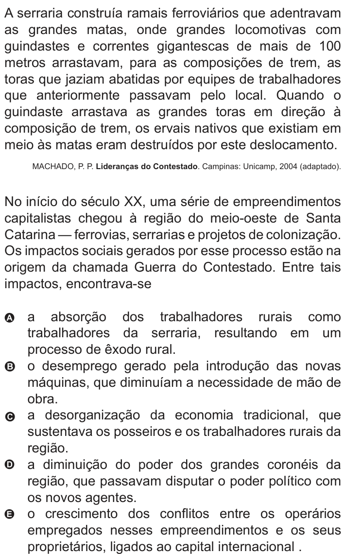 Questão 12 no caderno Azul do ENEM 2010
