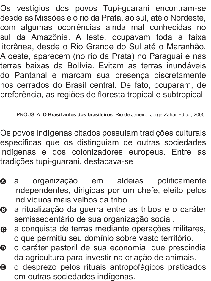 Questão 18 no caderno Azul do ENEM 2010