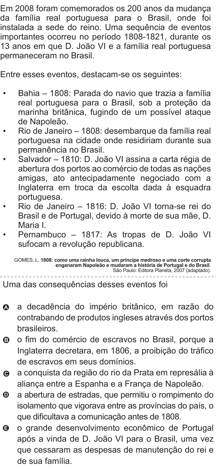 Questão 25 no caderno Azul do ENEM 2010