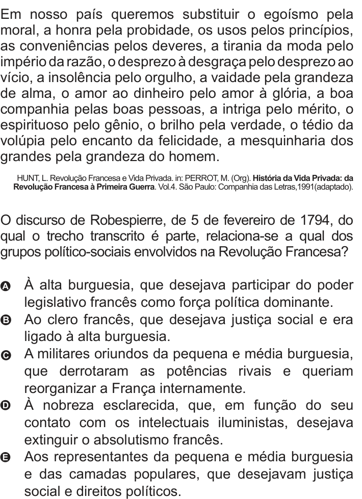 Questão 28 no caderno Azul do ENEM 2010