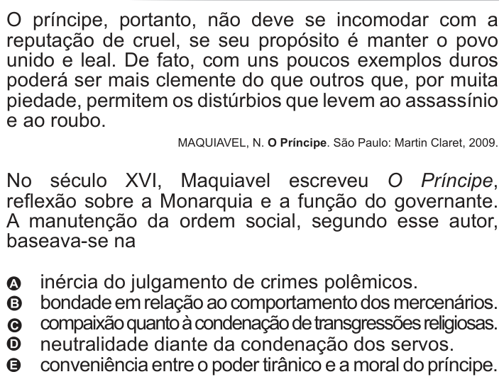 Questão 30 no caderno Azul do ENEM 2010