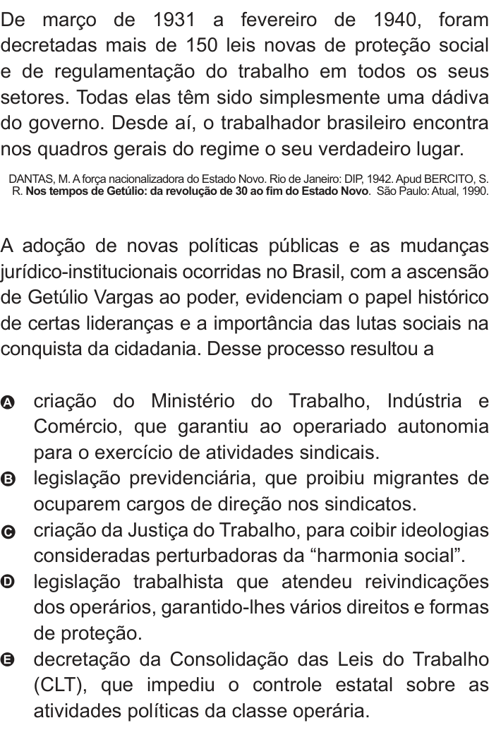 Questão 32 no caderno Azul do ENEM 2010