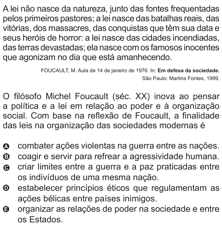 Questão 34 no caderno Azul do ENEM 2010