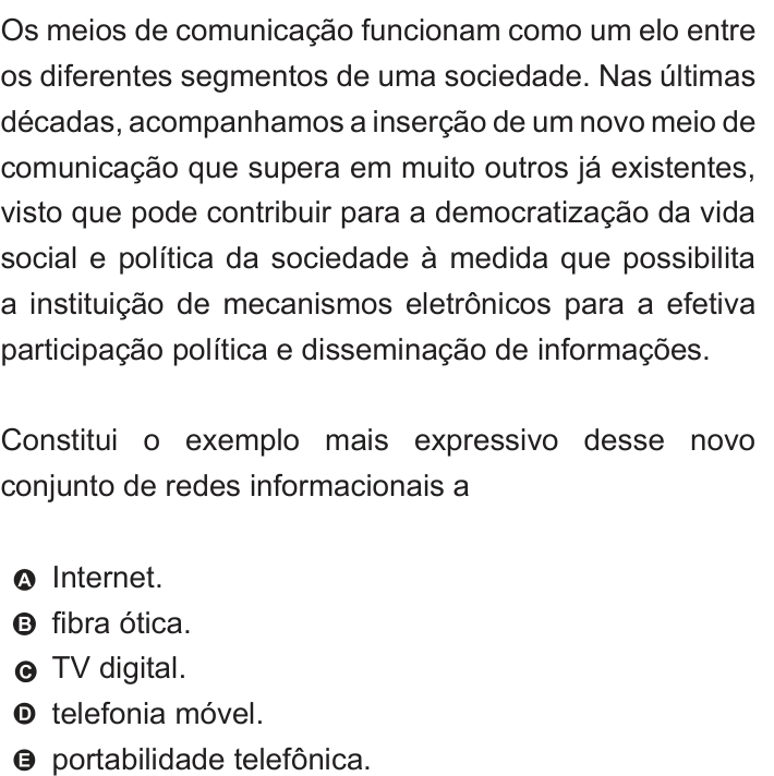 Questão 37 no caderno Azul do ENEM 2010