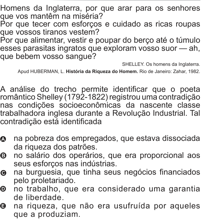 Questão 40 no caderno Azul do ENEM 2010