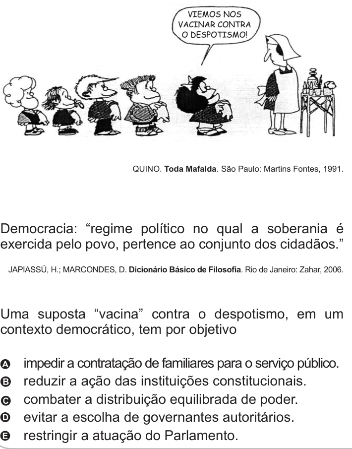 Questão 45 no caderno Azul do ENEM 2010