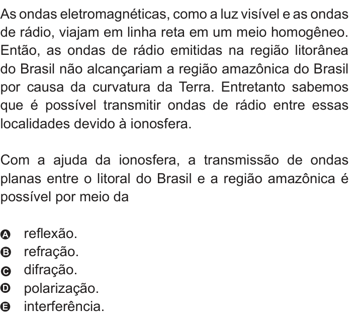 Questão 47 no caderno Azul do ENEM 2010