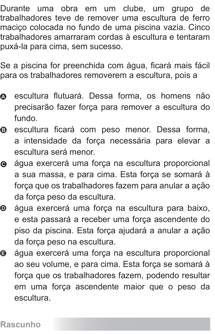 Questão 81 no caderno Azul do ENEM 2010