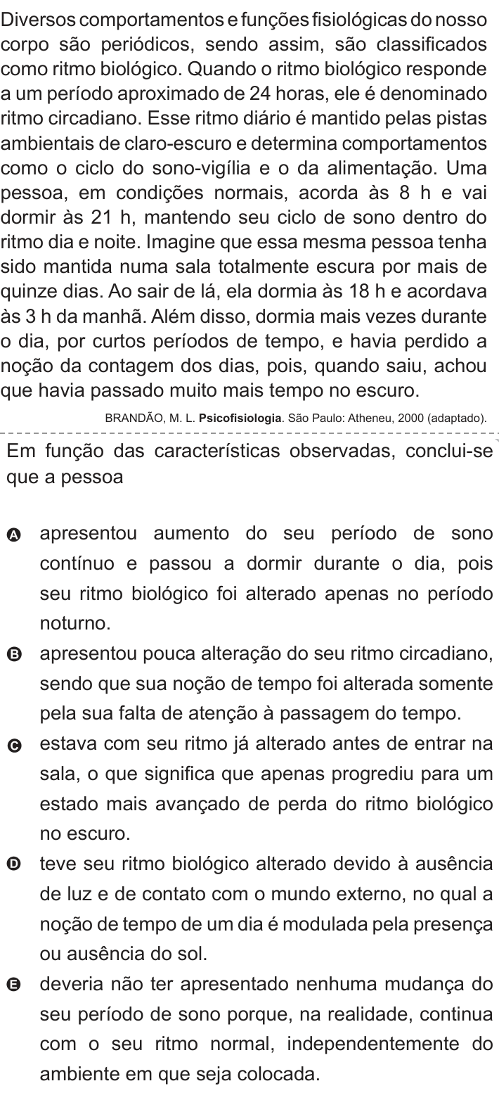 Questão 88 no caderno Azul do ENEM 2010