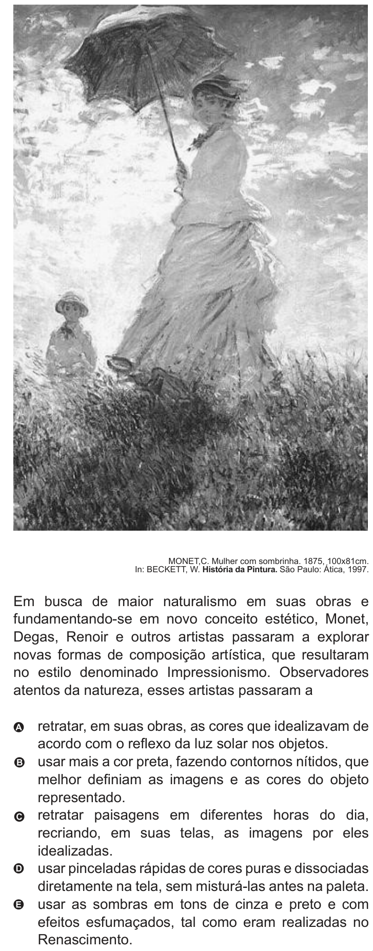 Questão 105 no caderno Azul do ENEM 2010