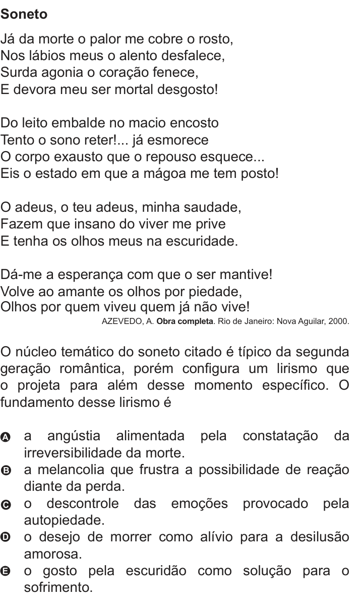 Questão 117 no caderno Azul do ENEM 2010