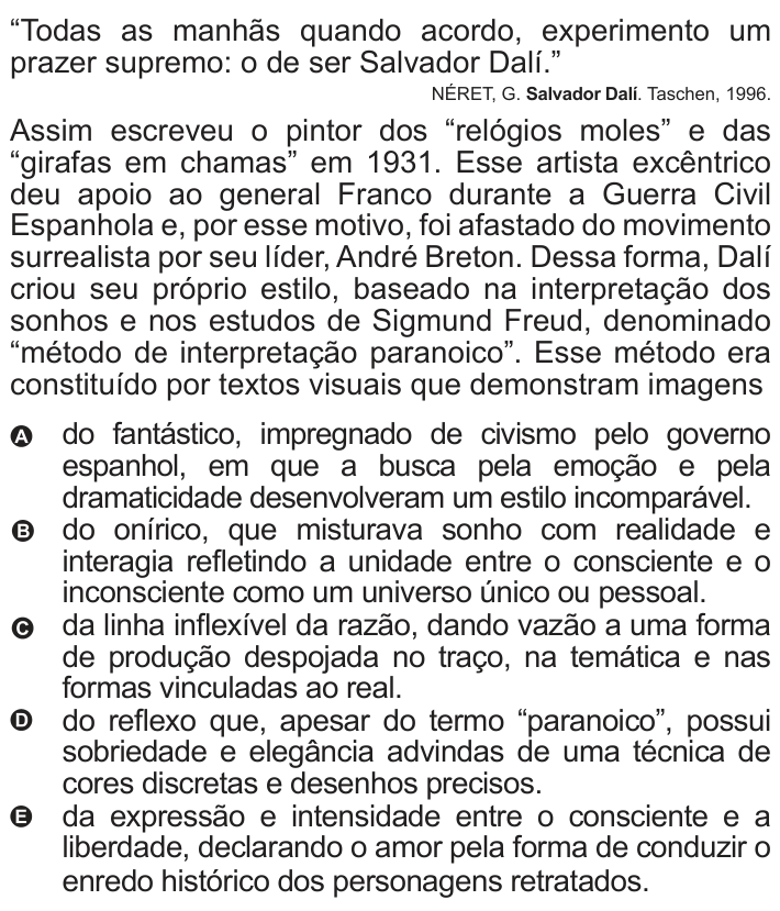 Questão 123 no caderno Azul do ENEM 2010