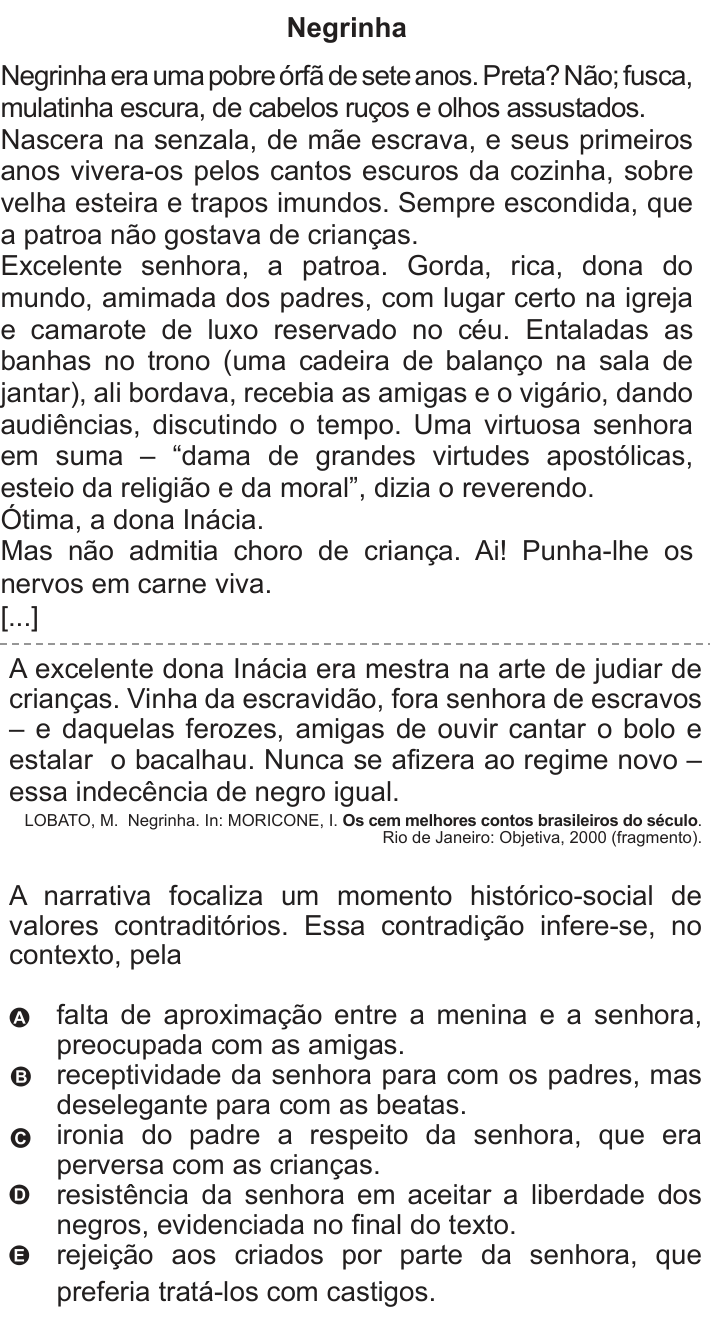 Questão 129 no caderno Azul do ENEM 2010