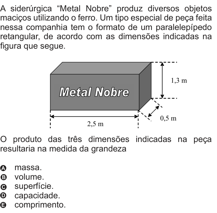 Questão 146 no caderno Azul do ENEM 2010