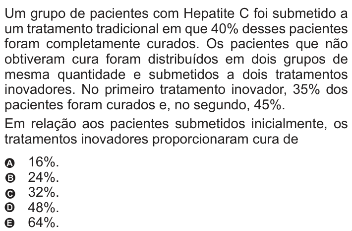 Questão 171 no caderno Azul do ENEM 2010