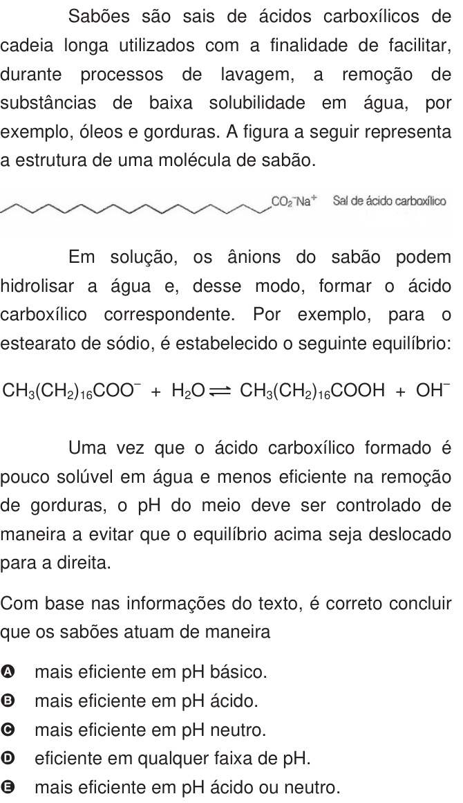 Questão 12 no caderno Azul do ENEM 2009