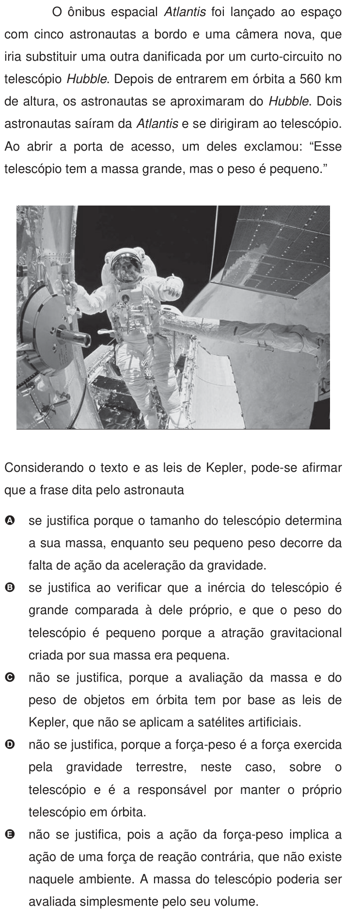 Questão 27 no caderno Azul do ENEM 2009