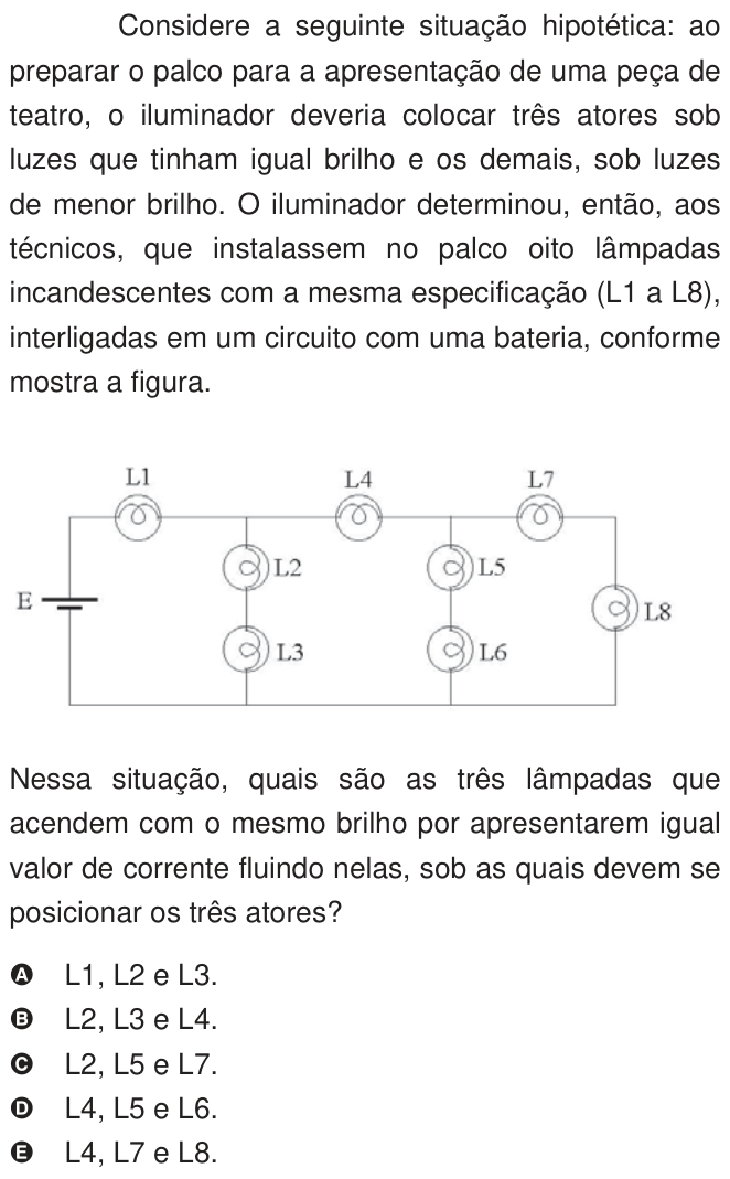 Questão 45 no caderno Azul do ENEM 2009
