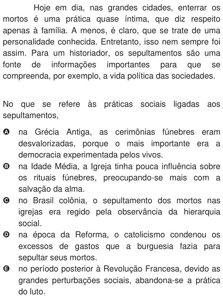 Questão 48 no caderno Azul do ENEM 2009