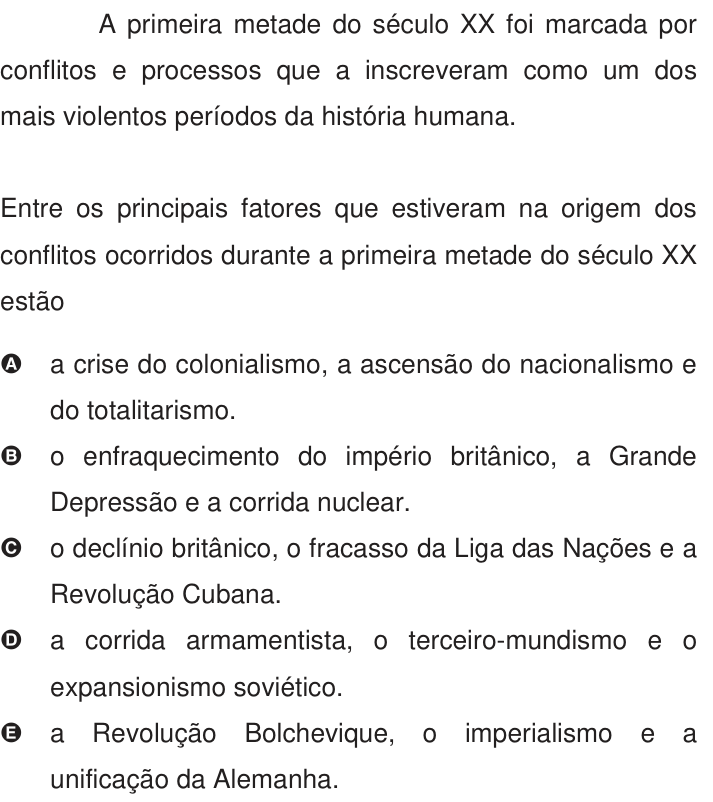 Questão 50 no caderno Azul do ENEM 2009