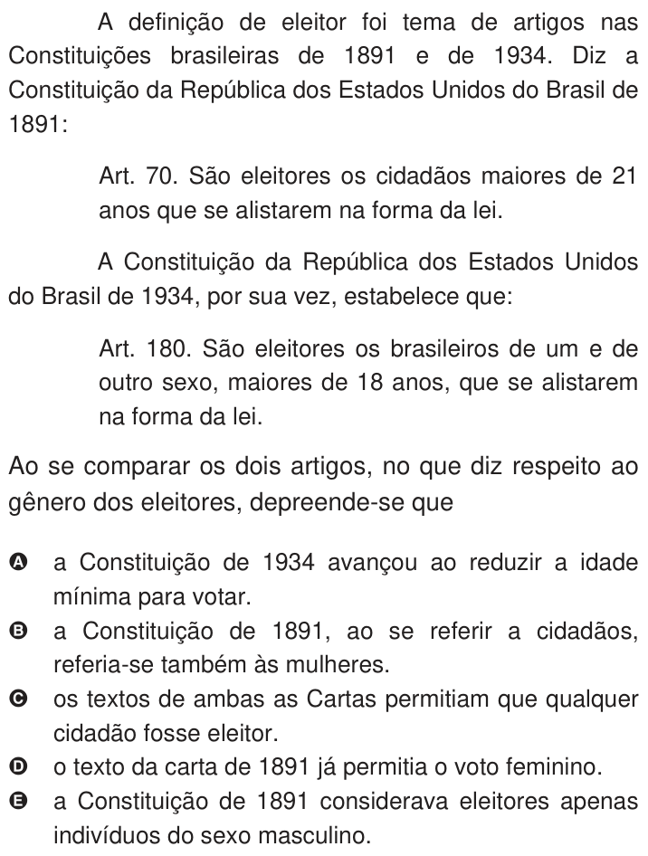 Questão 60 no caderno Azul do ENEM 2009