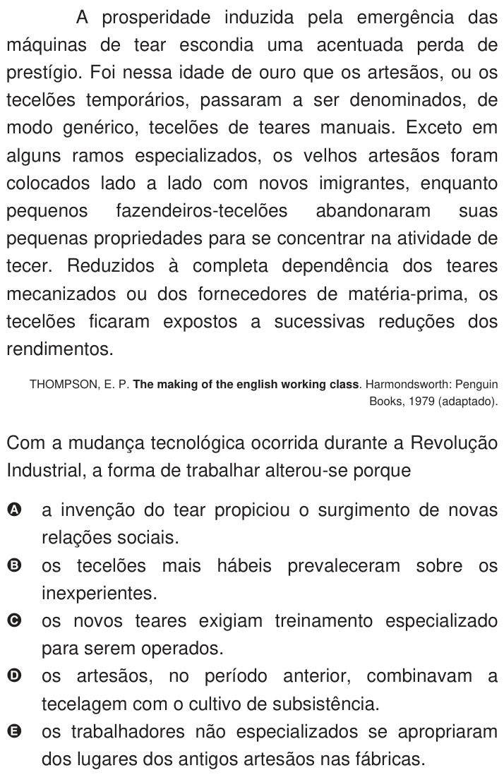 Questão 67 no caderno Azul do ENEM 2009