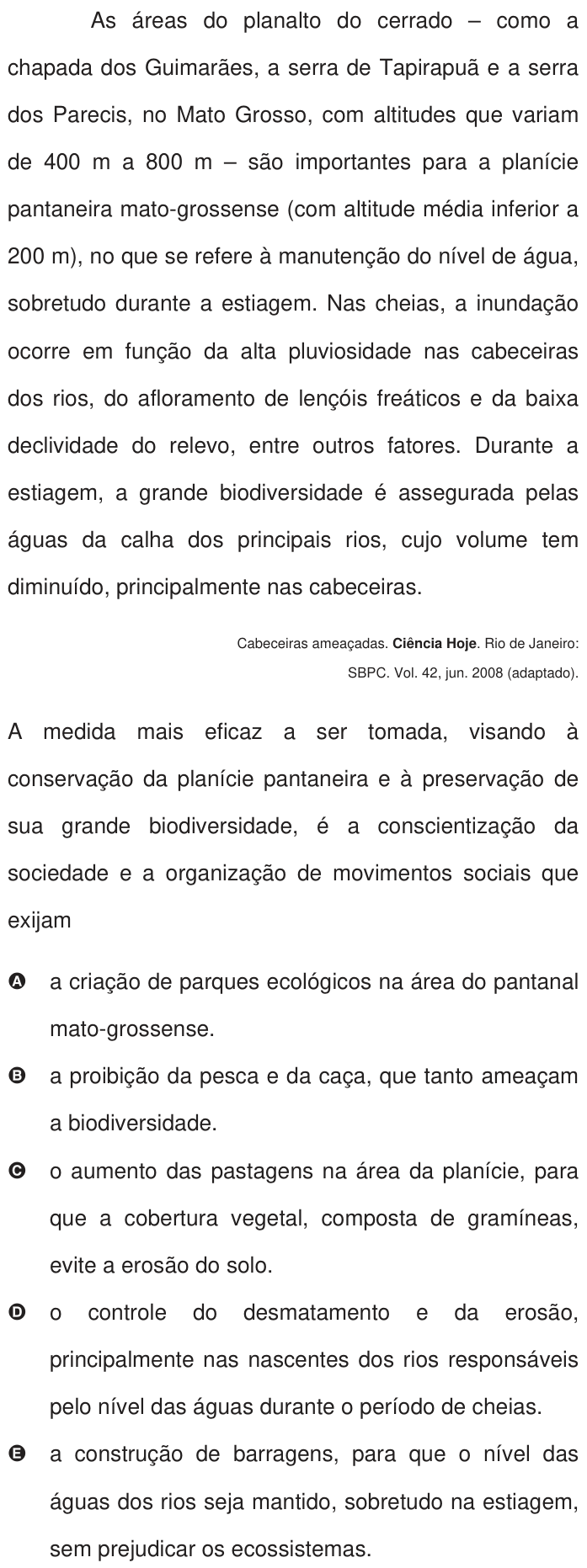 Questão 90 no caderno Azul do ENEM 2009