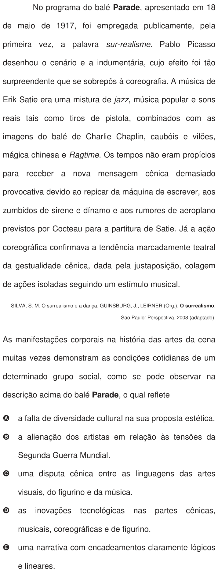 Questão 95 no caderno Azul do ENEM 2009