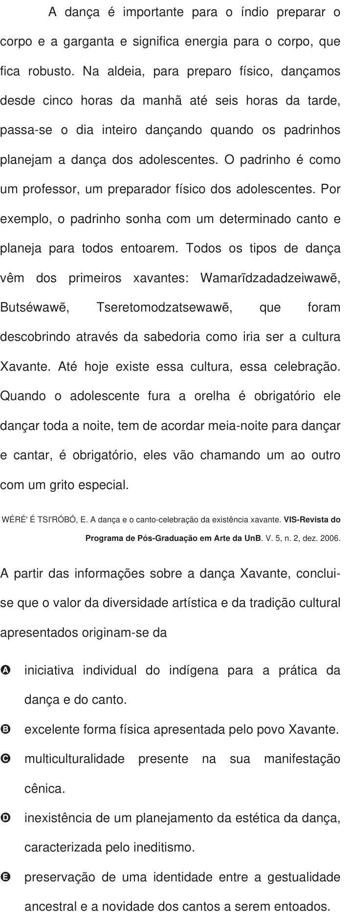 Questão 115 no caderno Azul do ENEM 2009