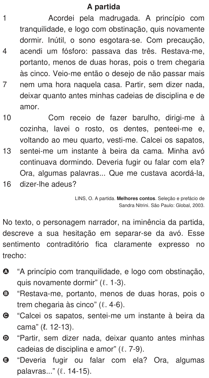 Questão 128 no caderno Azul do ENEM 2009