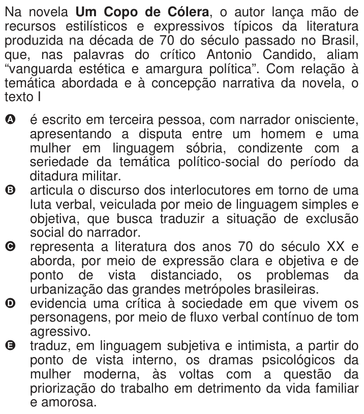Questão 132 no caderno Azul do ENEM 2009