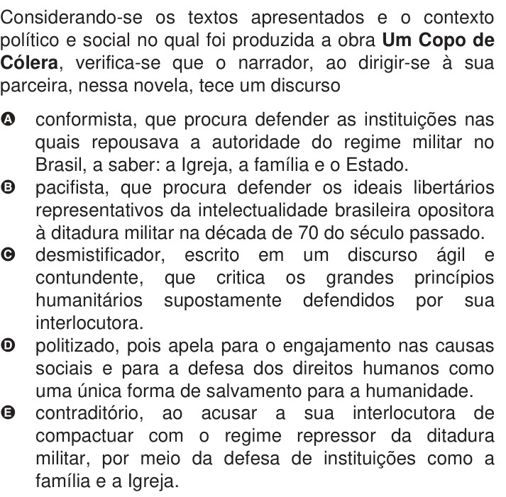 Questão 133 no caderno Azul do ENEM 2009