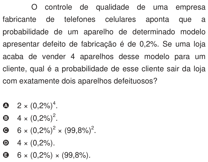 Questão 145 no caderno Azul do ENEM 2009